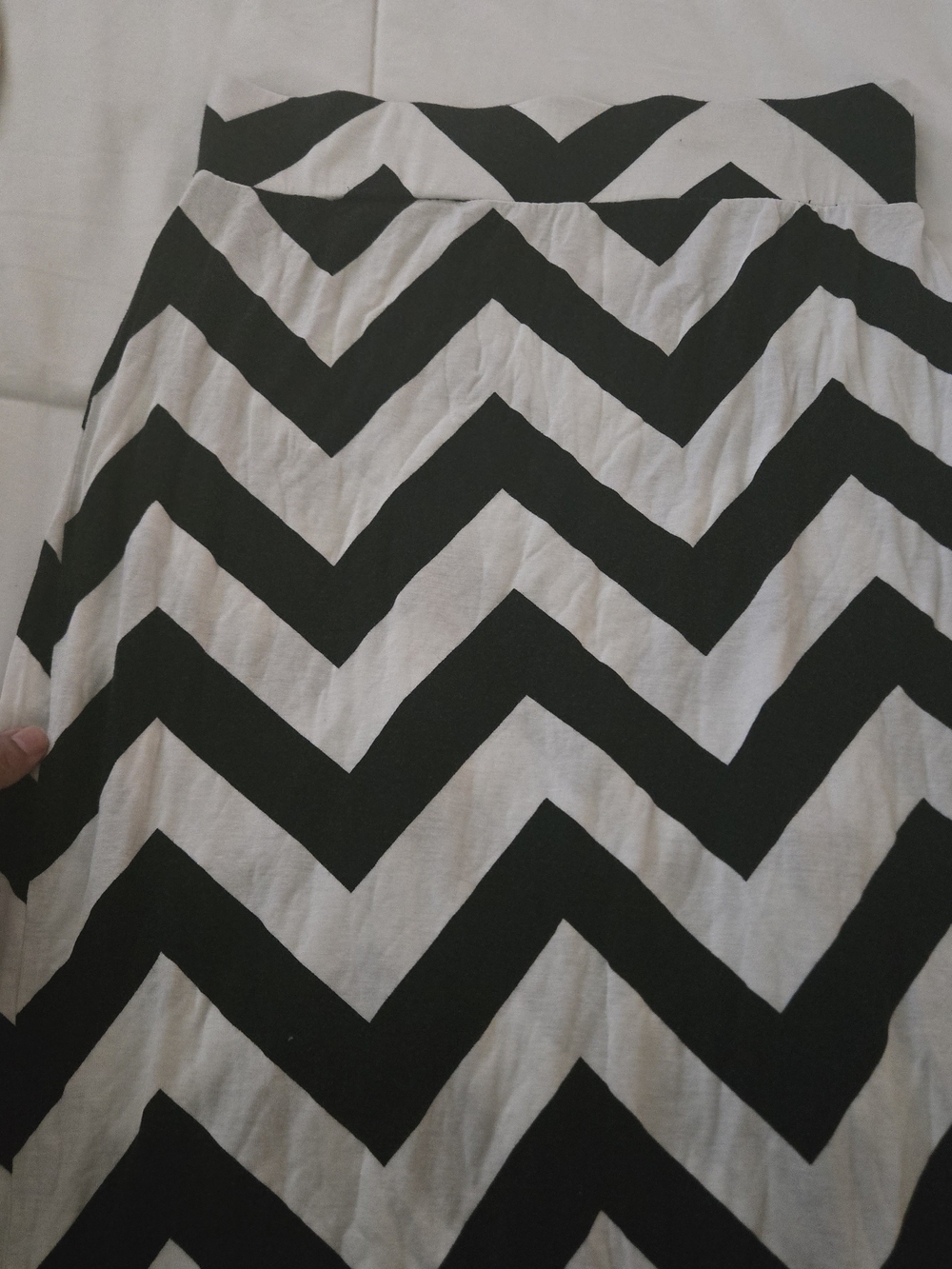 jcpenney Black and White Chevron Maxi Skirt